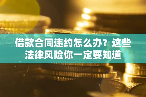 济南借款合同违约怎么办？这些法律风险你一定要知道